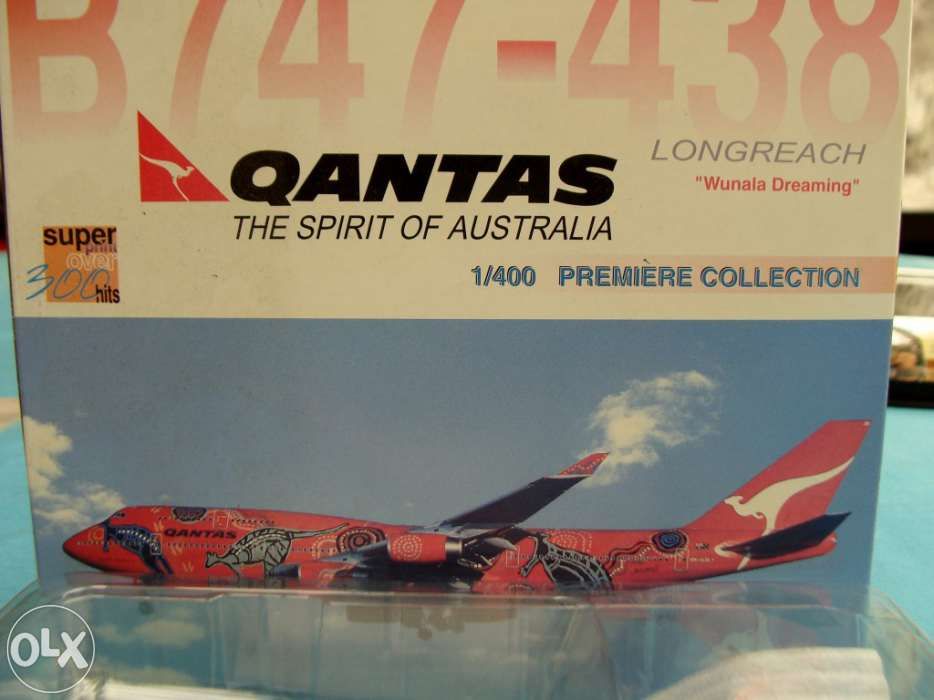 Avião Boeing 747-400 Qantas Wunala Dreaming