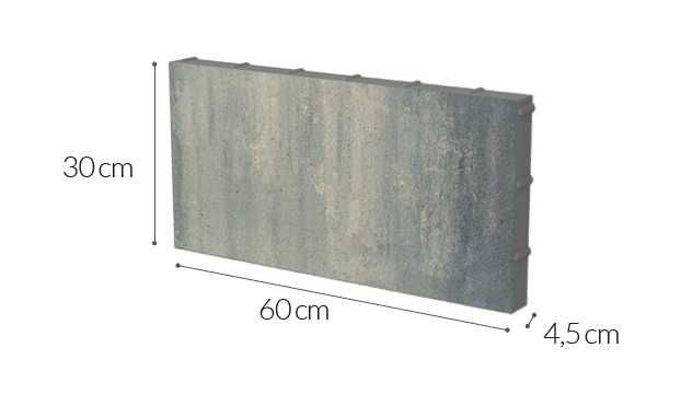 kostka Płytka chodnikowa 30x60x4,5cm 8 kolorów betonowa melanż blend