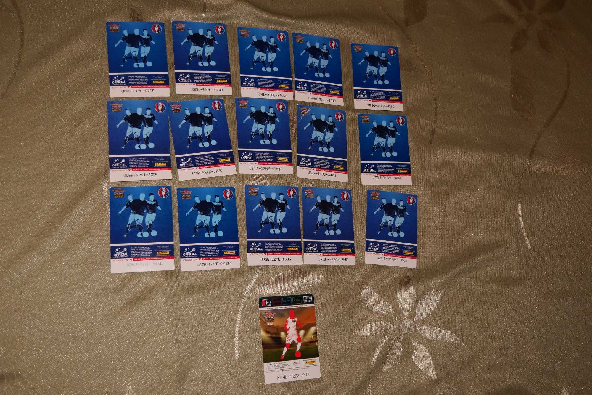 16x Karty Piłkarze Panini Mundial Euro 2016 Uefa drużyny holograficzne