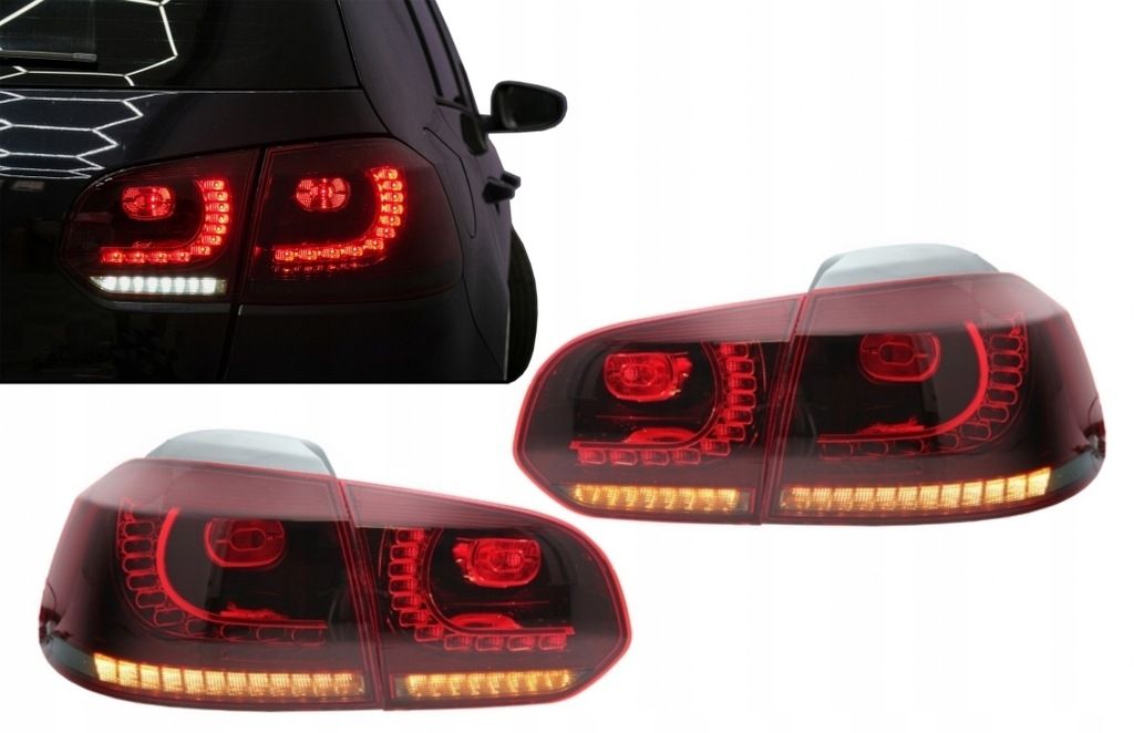 Lampy tylne tył VW GOLF 6 VI R32 36 FULL LED Dynamik czerwono dymiony