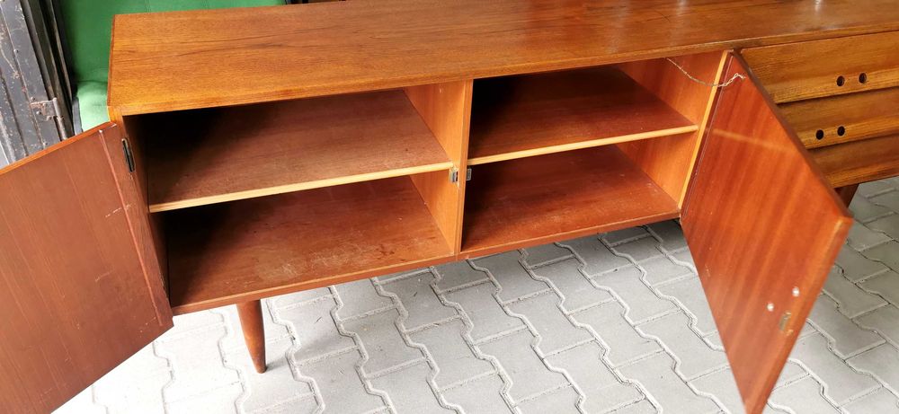 Szafka, komoda tekowa, Niemcy 50' Vintage