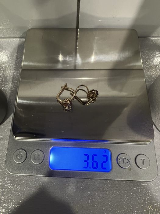 Серьги ссср  583 пробы с александритом