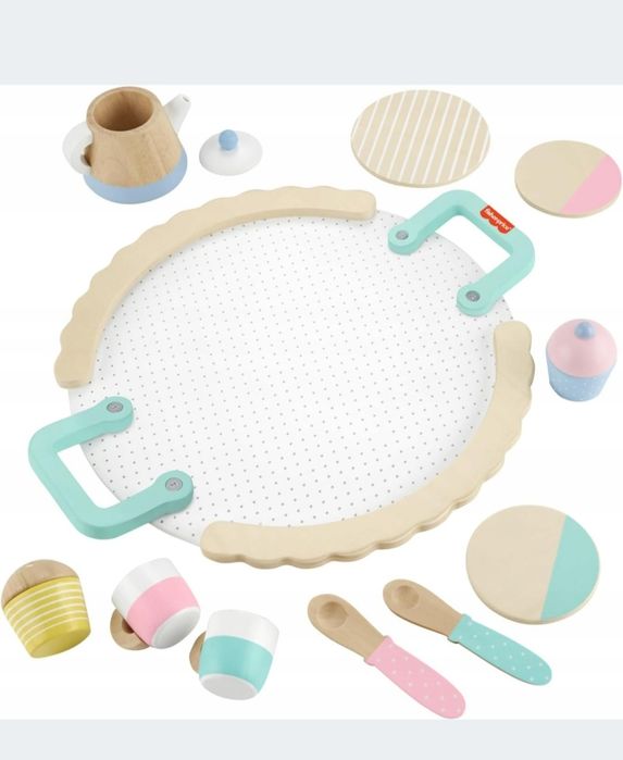 Fisher Price drewniany zestaw do herbaty