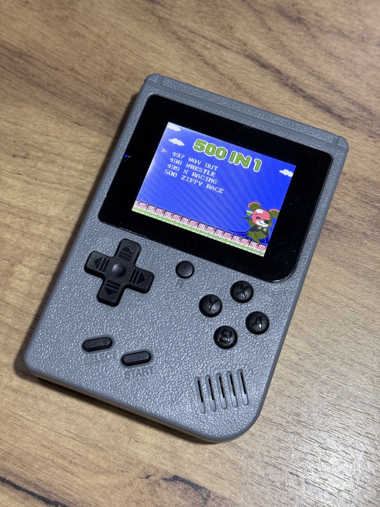 Mini konsola Retro 500 gier - szara