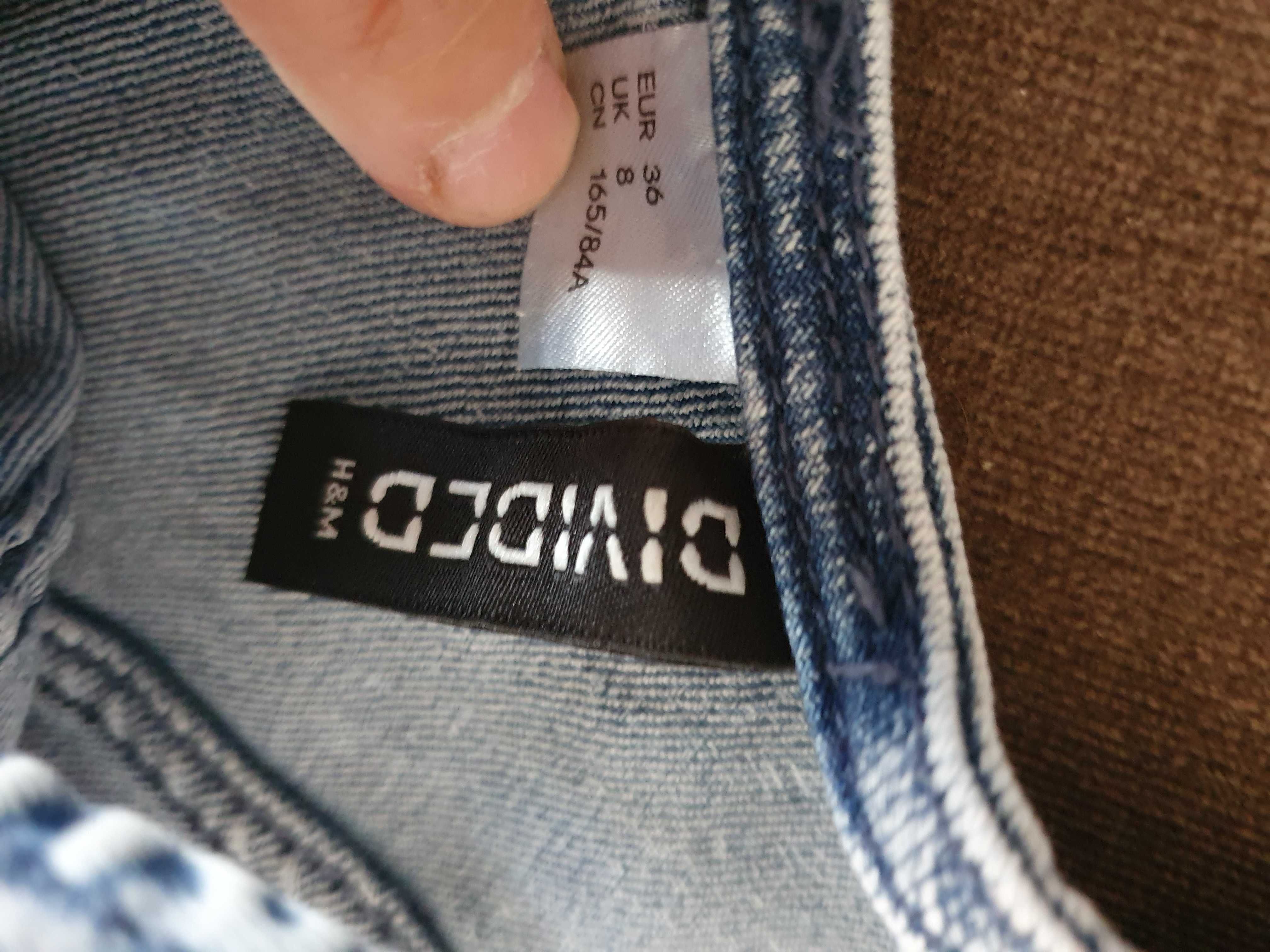 sexy obcisła jeansowa sukienka mini 36 S - H&M - nowa