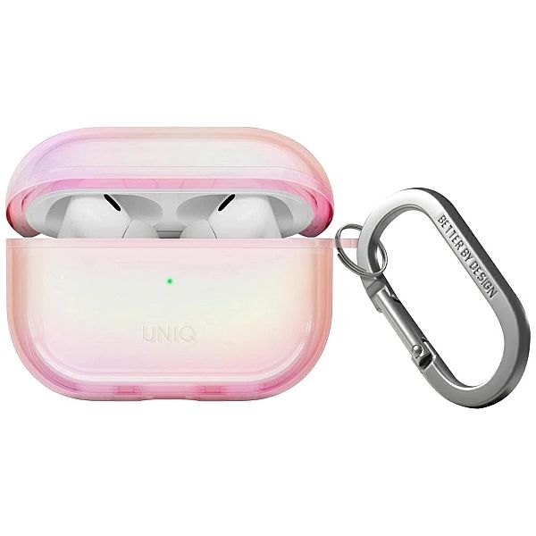 Etui UNIQ Iridescia na AirPods Pro 2 Hang Case - holo różowe