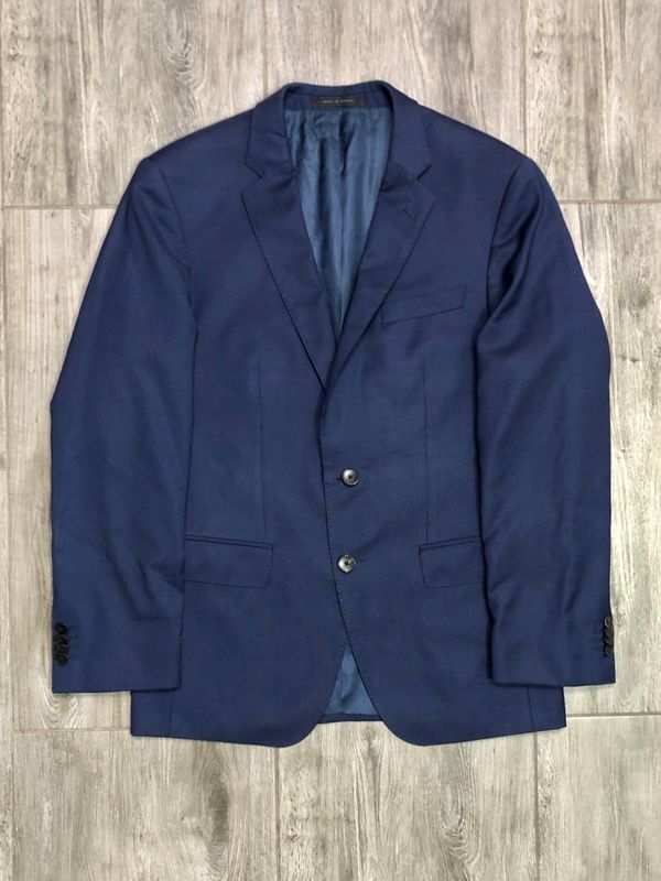 Hugo Boss Wełniana Marynarka Męska w Paski r. 48