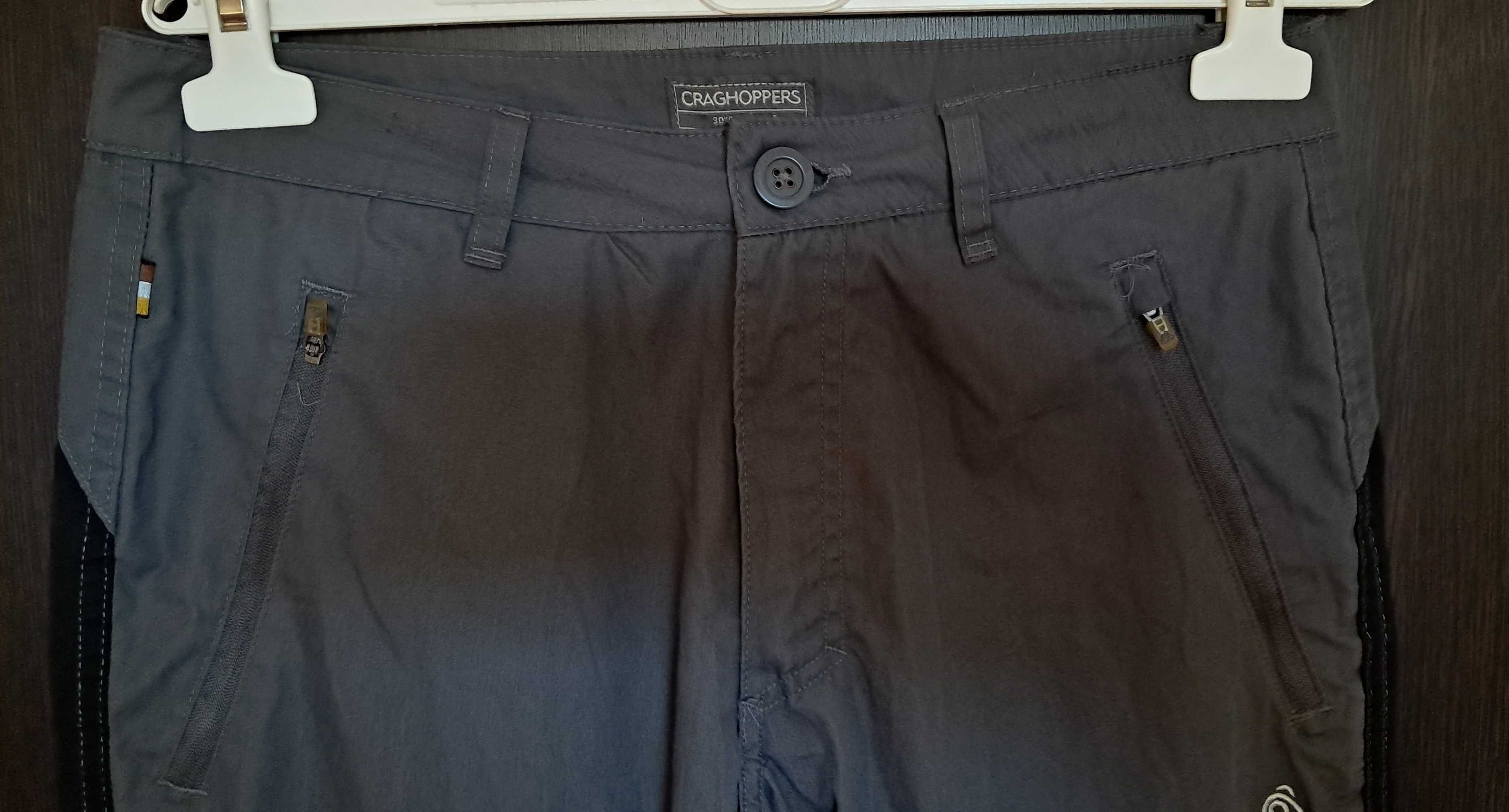 Craghoppers spodnie trekkingowe męskie S szare jak BG grafit 76 cm