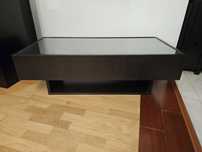 Mesa centro ramvik c/gavetas, preto/castanho ikea
