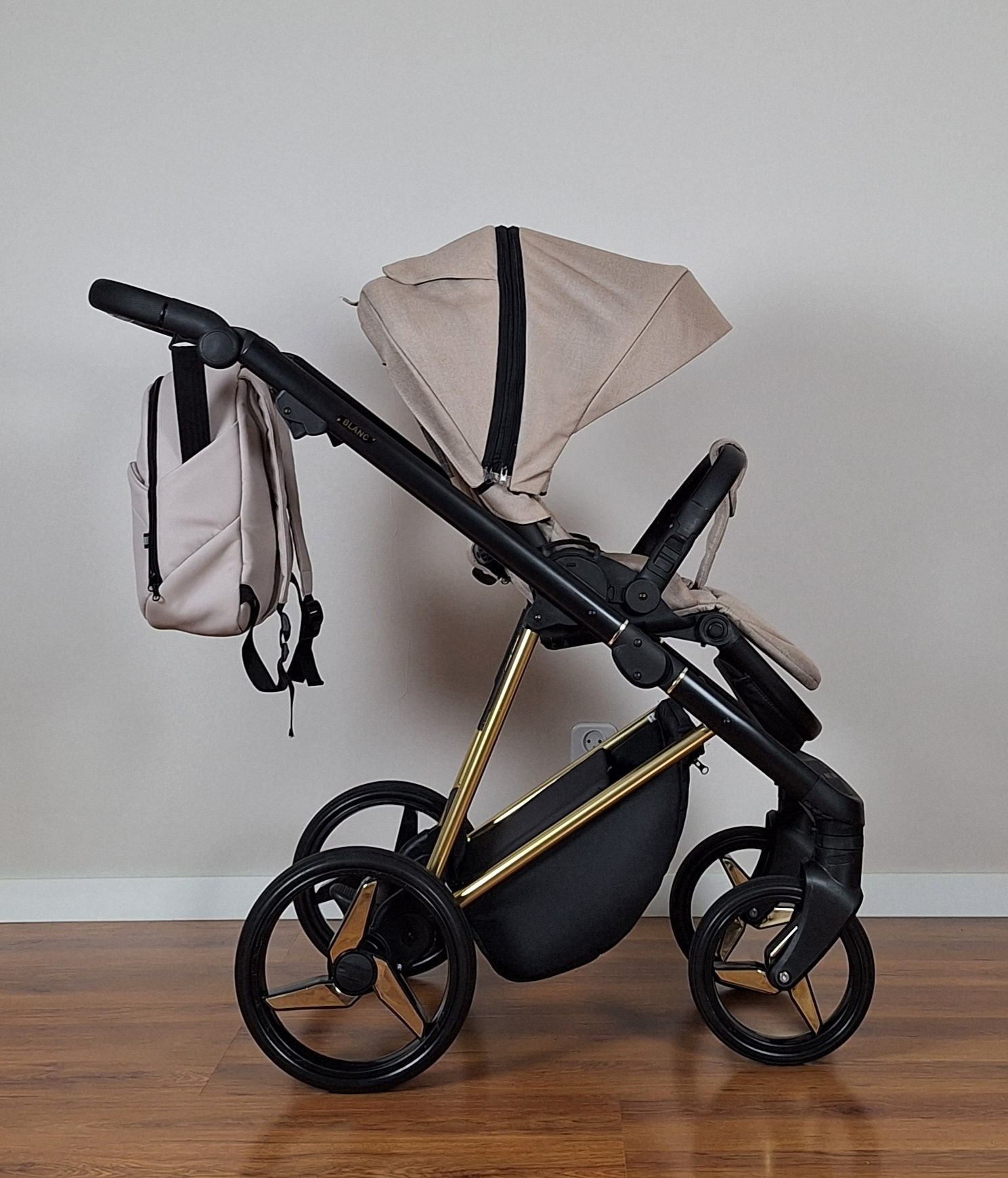 Wózek 4w1 Adamex Blanc Special Edition + fotelik i baza isofix