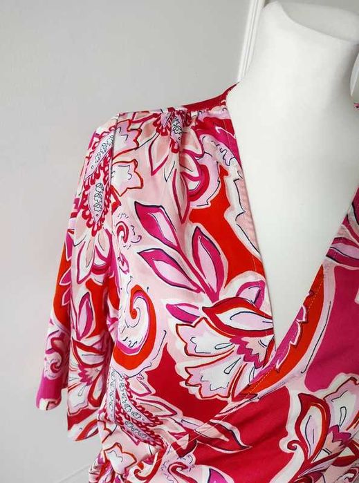 Sukienka mini kopertowa ala kimono Zara M/L | classy elegance glam