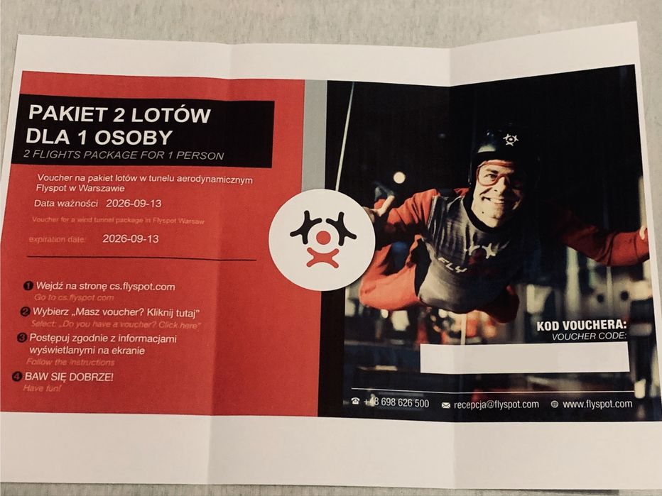 Pakiet 2 lotów Flyspot Warszawa