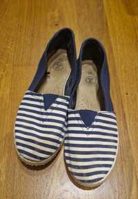 Mokasyny espadryle marynarskie 37