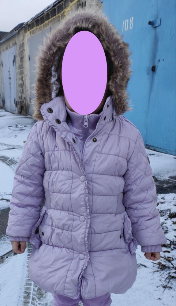 Пуховик термо куртка на девочку пальто зимнее Zara chicco hm