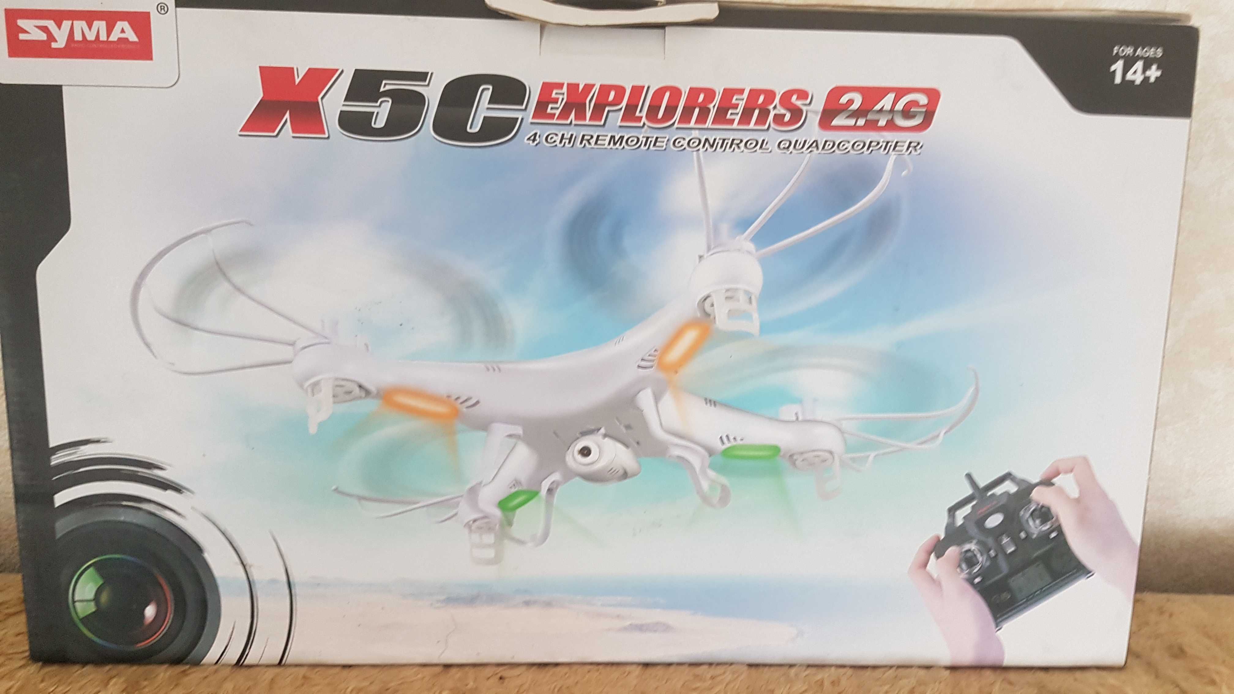 Dron Syma X5C biały (uszkodzony silnik)