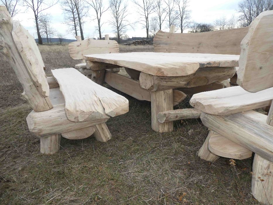 meble ogrodowe dębowe stół stoły ława ławki dąb dębowa dębowy