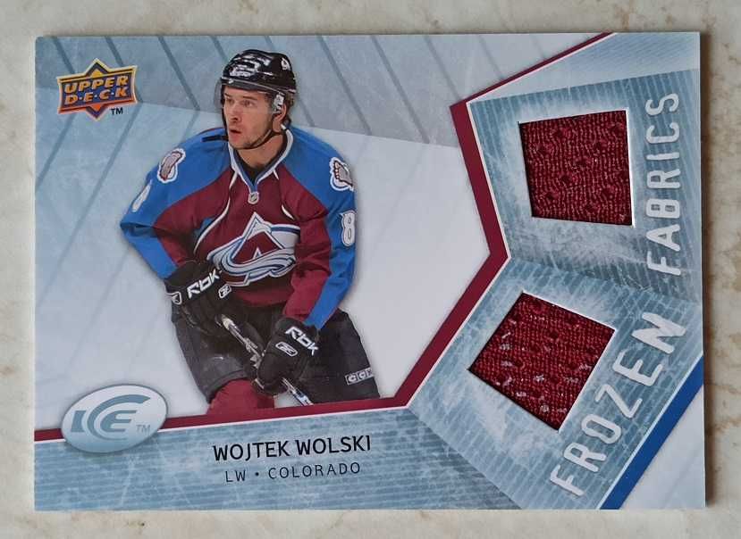 UD Upper Deck Ice 2008-09 Frozen Fabrics Wojtek Wolski Dual Jersey