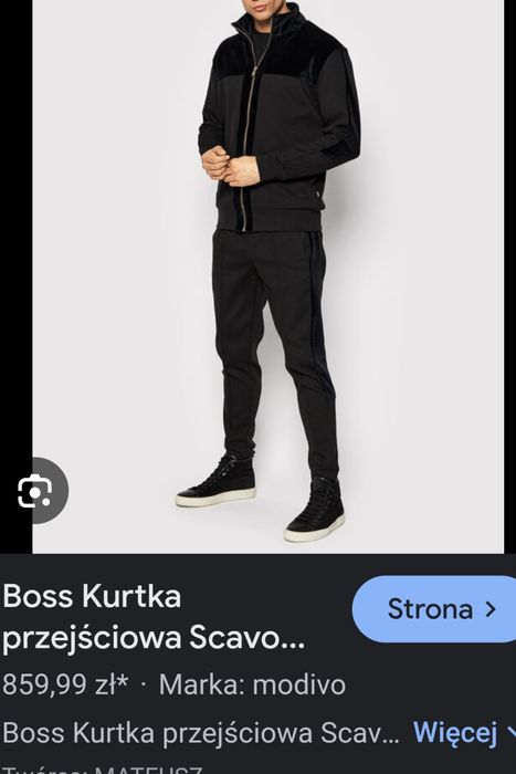 Hugo Boss dres komlept męski kurtka/jogger r. L