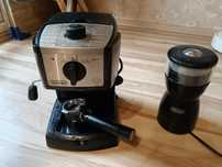 Ekspres kolbowy DeLonghi + młynek