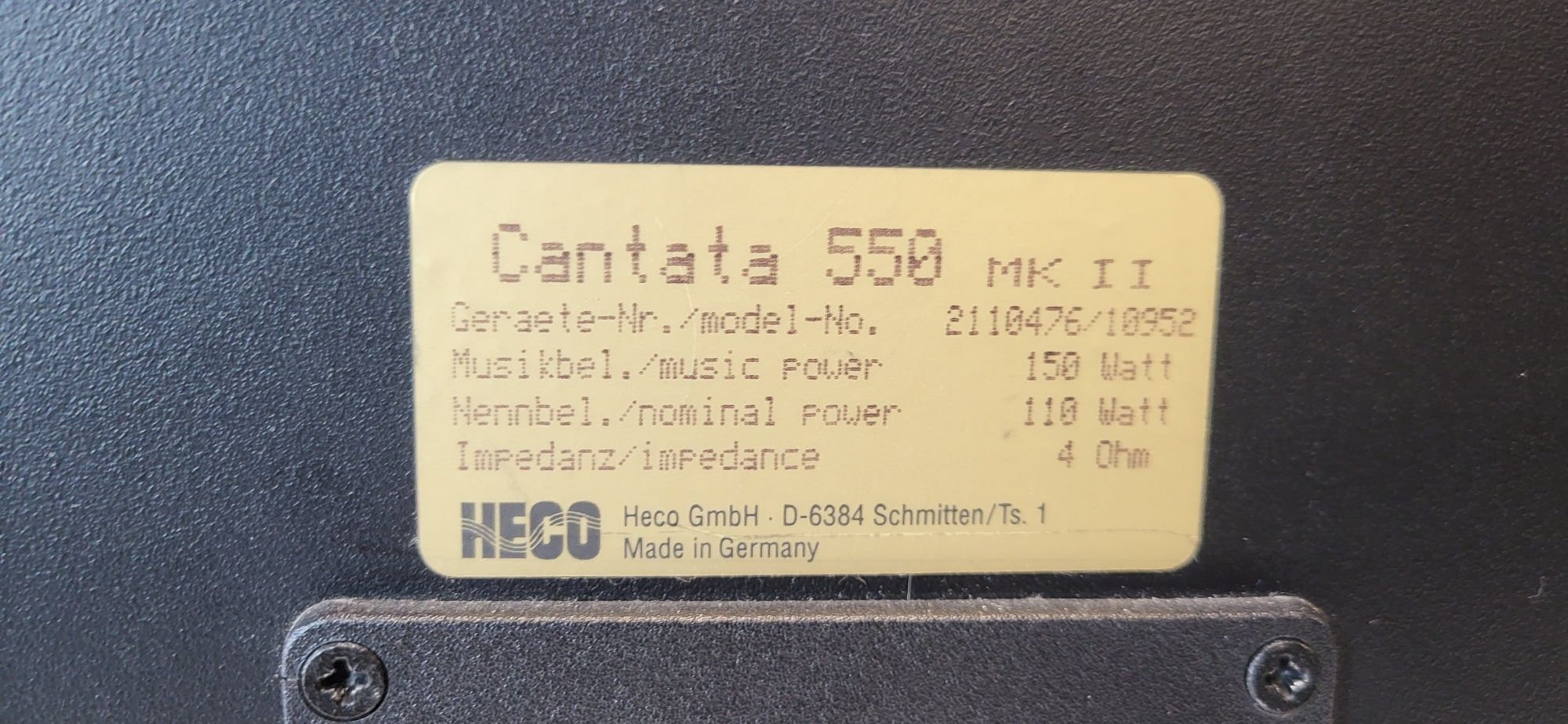 Kolumny głośnikowe Heco cantata 550