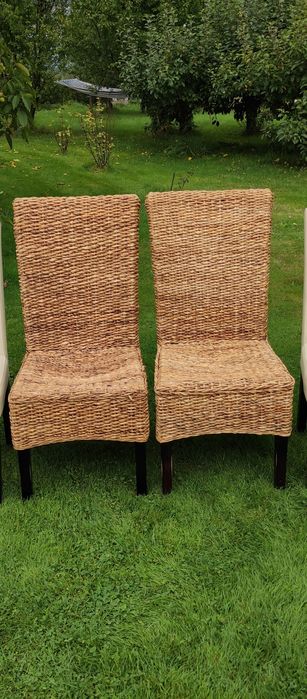 Krzesła plecione z liści bananowca / trawy morskiej do salonu jadalni