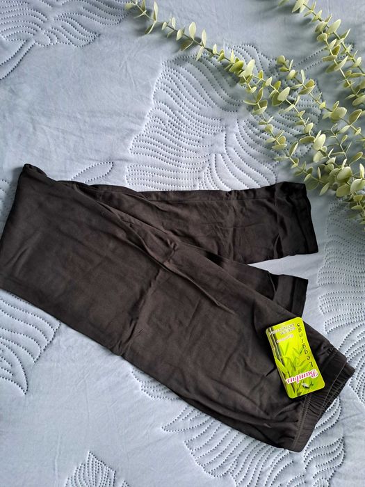 Nowe leginsy getry damskie wygodne M/L czarne miękkie bambusowe