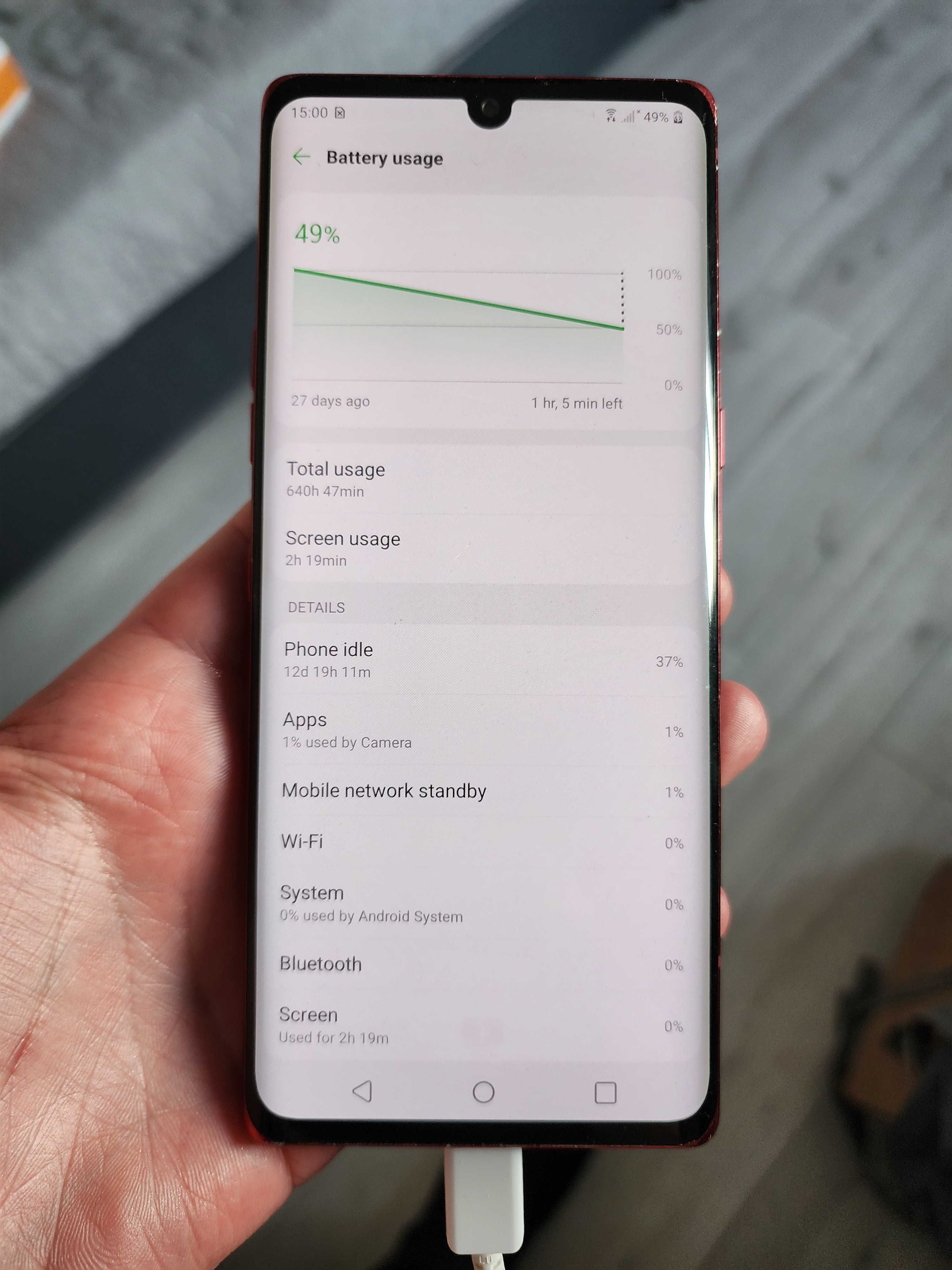 Дисплей в рамі lcd Lg Velvet 5G red