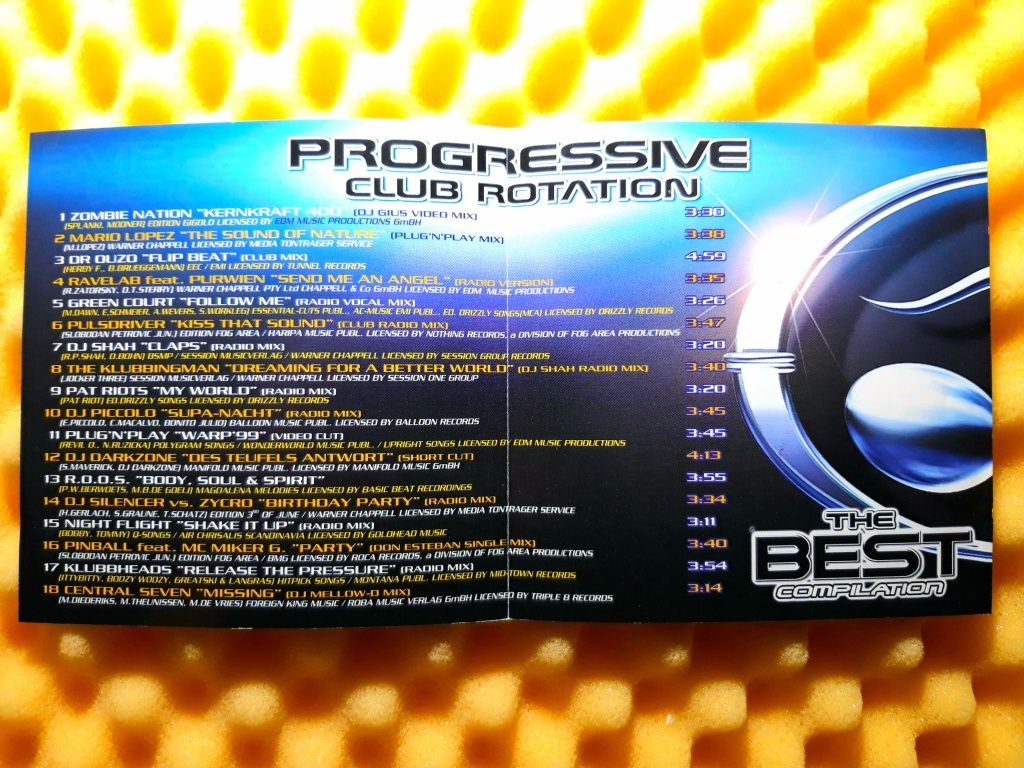 Progressive Club Rotation (The Best Compilation) CD, 2000