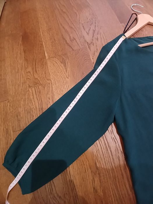 Шифонова сукня середньої довжини h&m темно-зелена