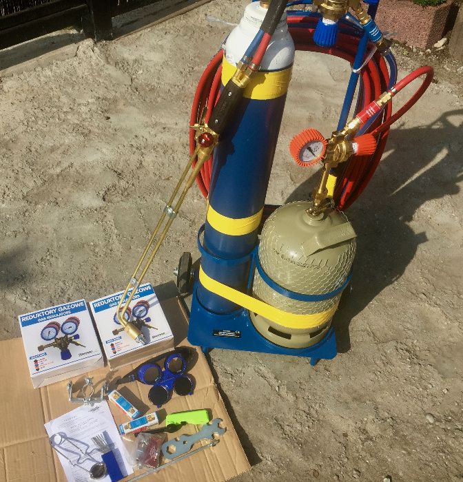 Palnik do cięcia Perun 800L Zestaw na wózku Butle 8l tlen 5 kg propan