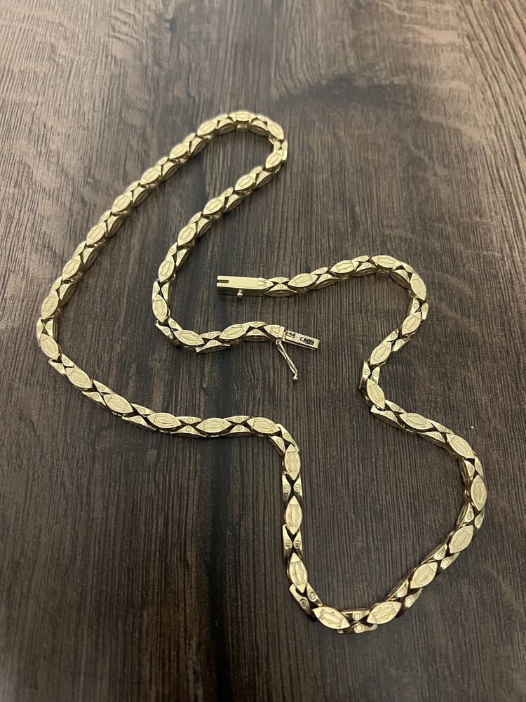 Nowy złoty łańcuszek / łańcuch cartier 585 76.25g 61cm