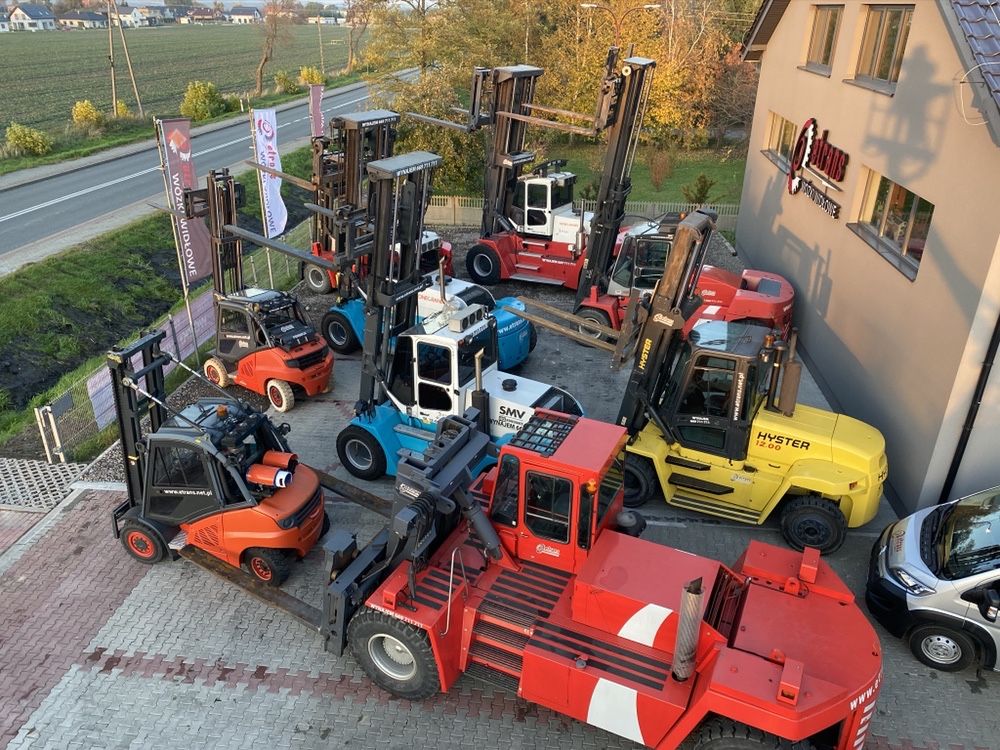 Wynajem wózka widłowego 20ton 25ton KALMAR / SMV Relokacje maszyn