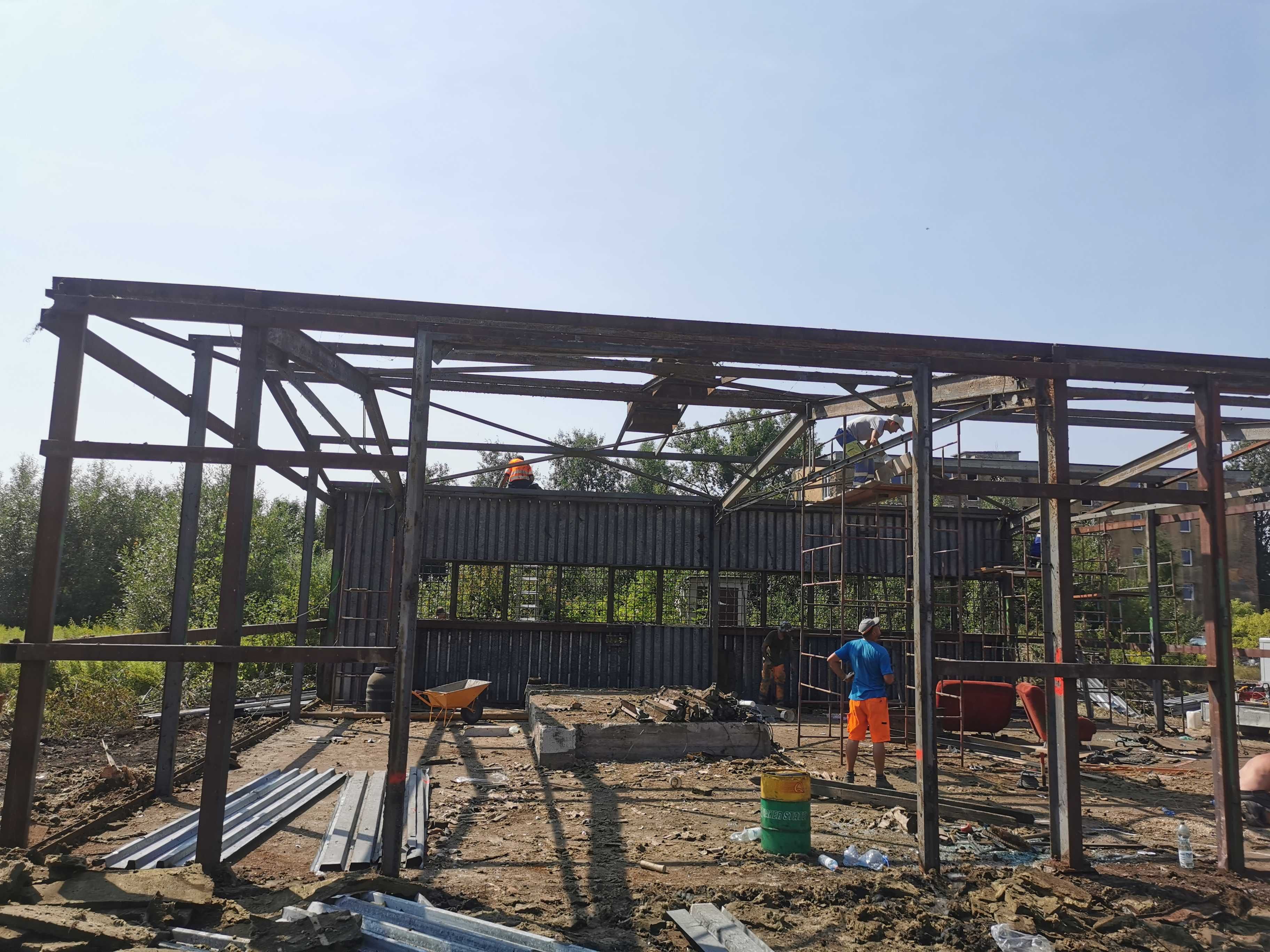 Hala stalowa kompletna Garaż Wiata Konstrukcja Ocieplona 160m2 1
