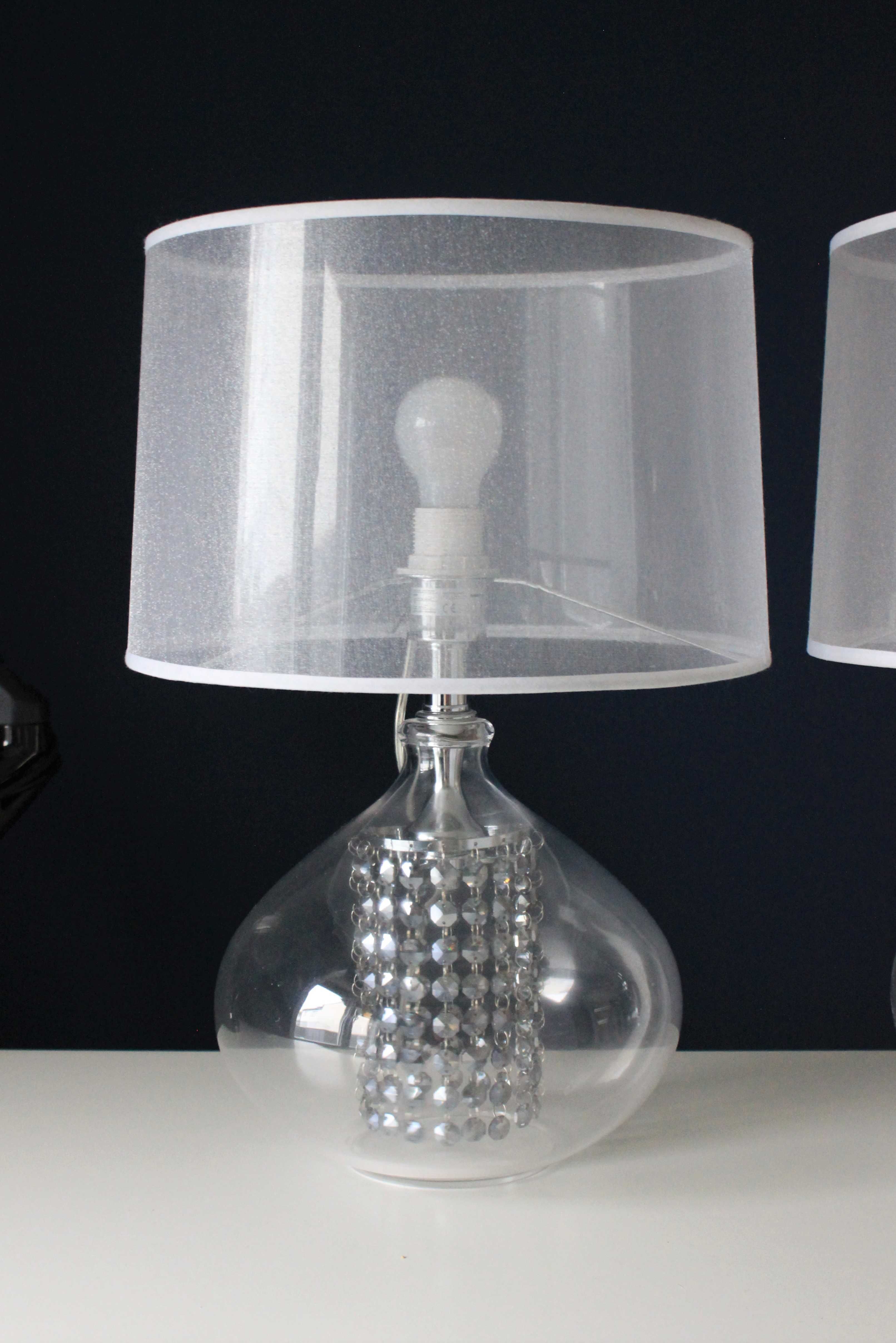 Lampa stołowa z abażurem, duża