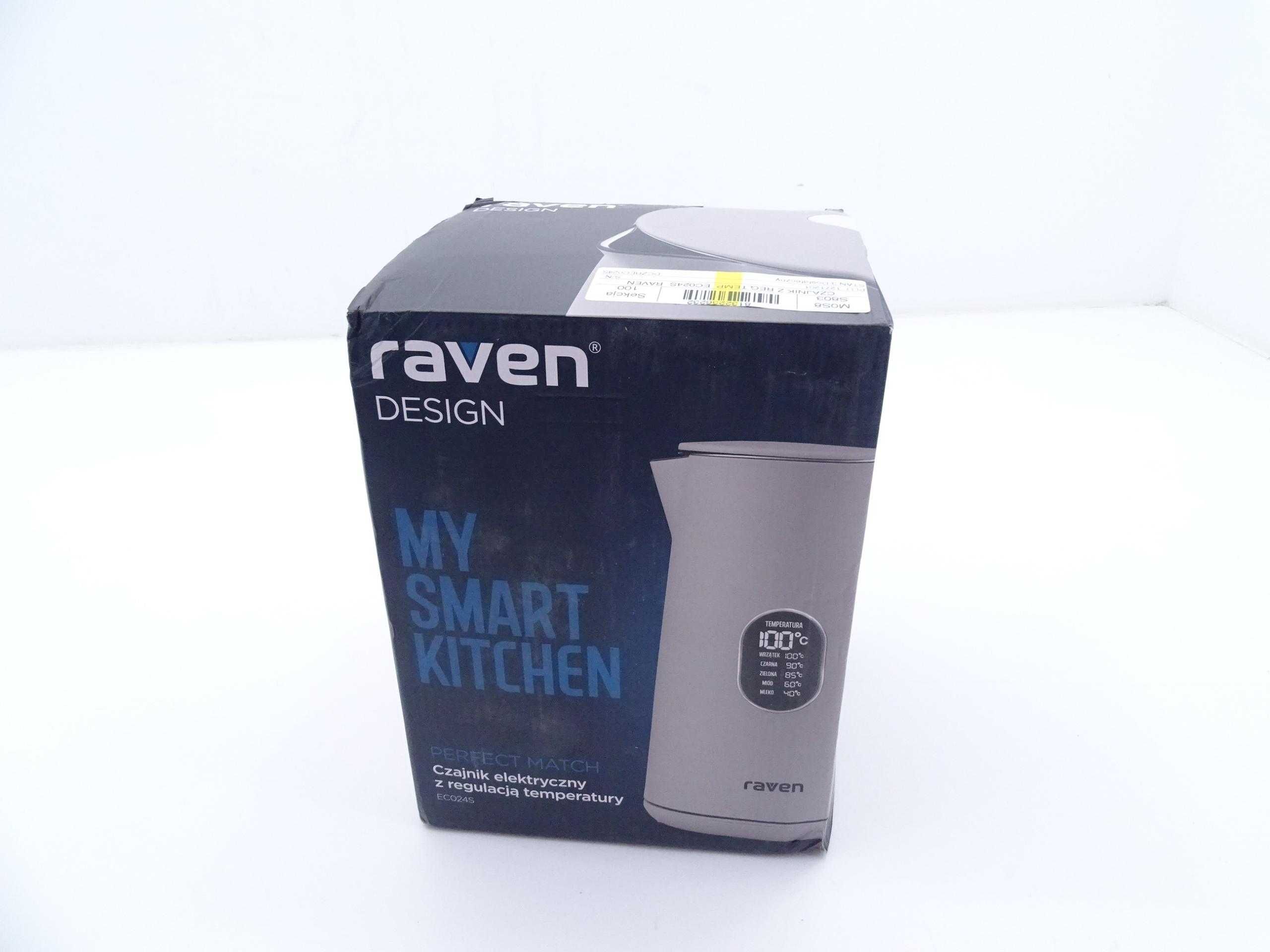 Czajnik Raven EC024S 1,5l 1800W Regulacja temperatury szary nowy