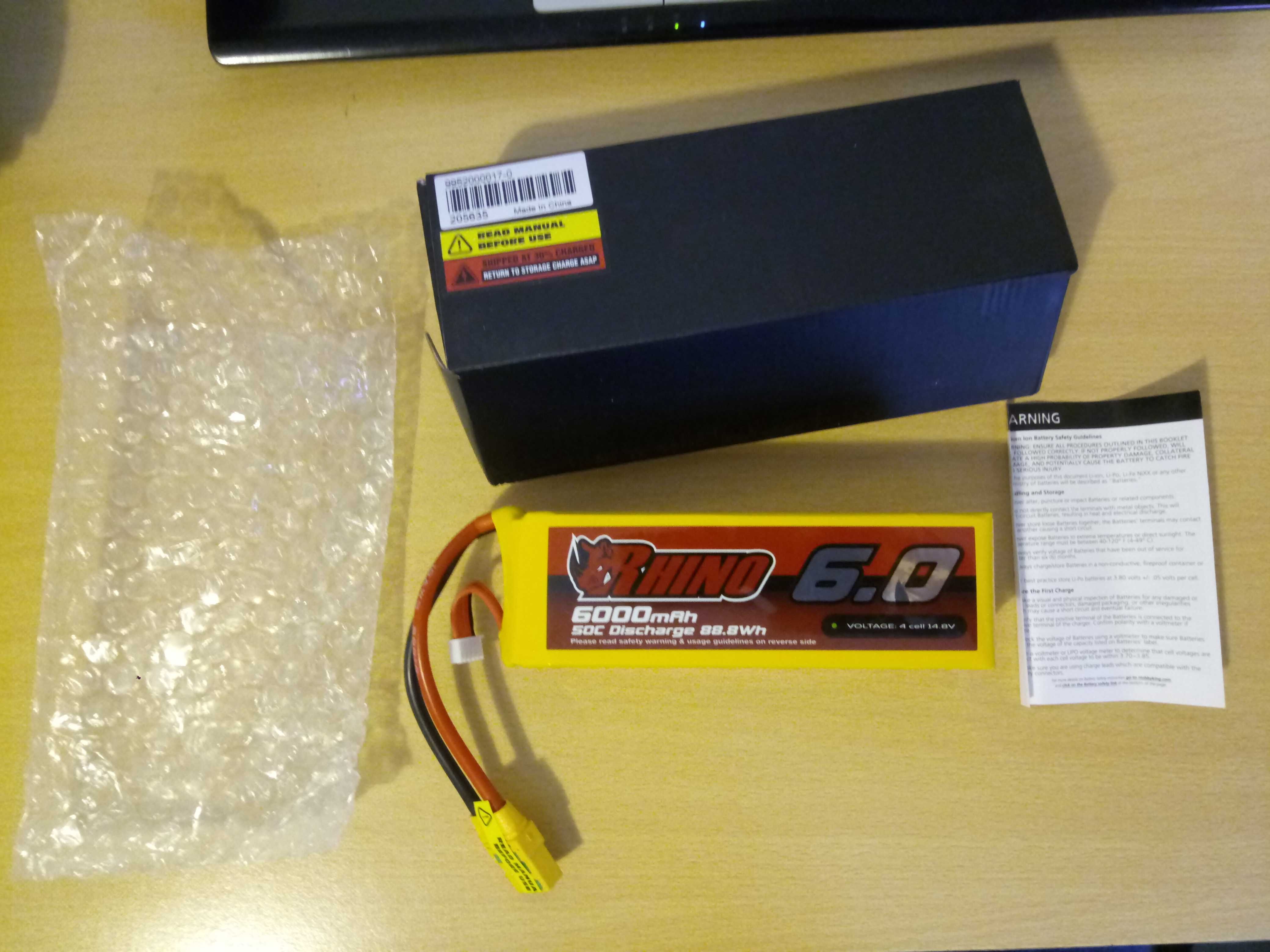 Bateria Li-Po 4S 6000mAh para RC (nova na caixa)