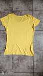 Żółty t-shirt z mieszanki bawełny i modalu . Montego
