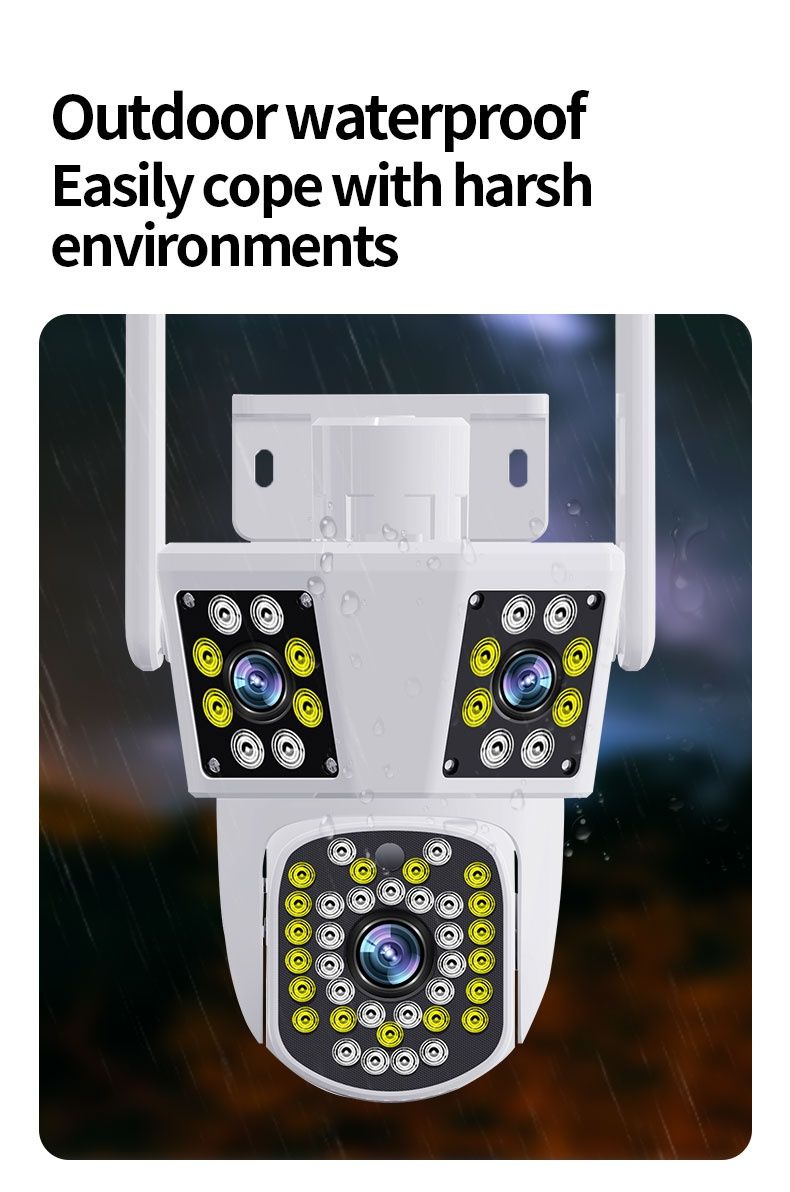 Kamera zewnętrzna 12MP WiFi 8X Zoom
Trzy obiektywy Al Śledzenie ruc
