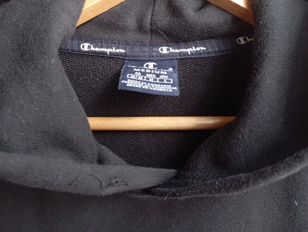 Czarna męska bluza z kapturem, Basic, Champion