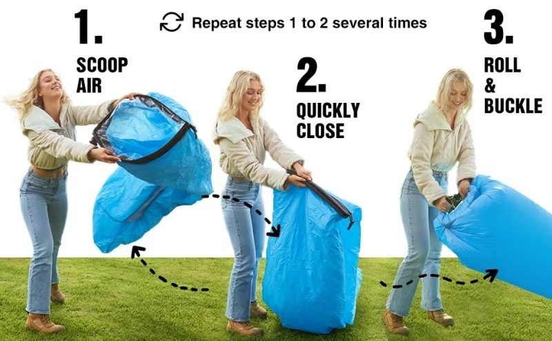 Sofá de Praia Campismo Cadeira Insuflável