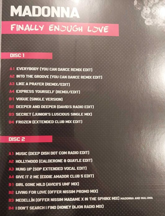 Madonna Finally Enough Love Winyl 2LP Silver Vinyl nowa w folii