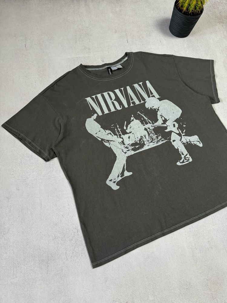 Футболка оверсайз чоловіча Nirvana H&M оригінал