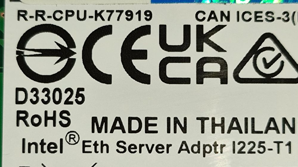 Мережеві карти Intel 2,5 гігабіта, БУ