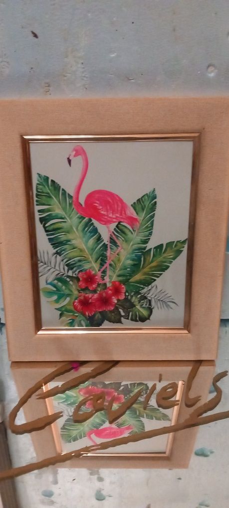 Quadro com impressão de " Flamingo"