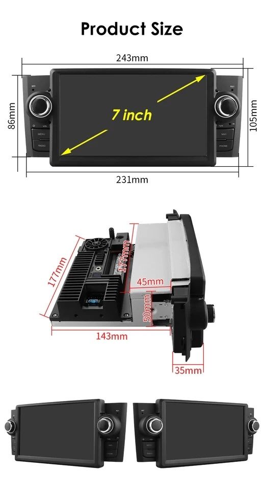 Radio nawigacja FIAT GRANDE PUNTO LINEA Android Navi GPS