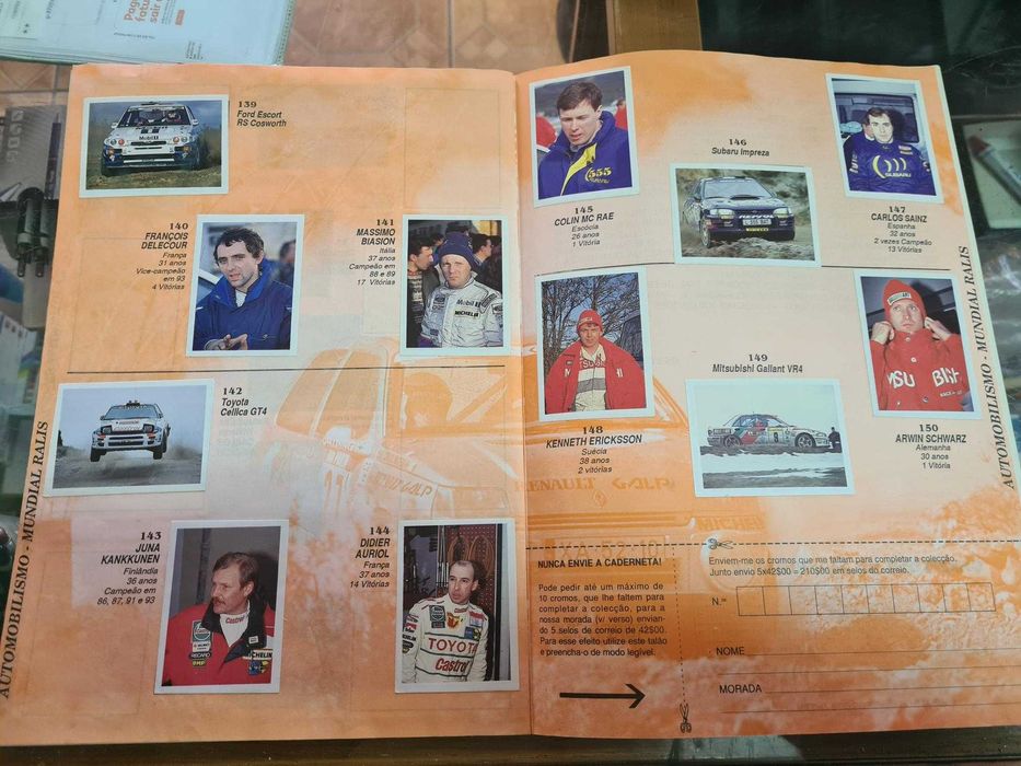Coleção completa de 150 cromos CAMPEÕES DA VELOCIDADE - SARCÁCIUS