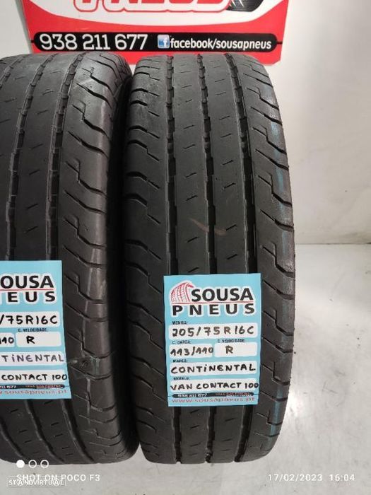 2 pneus semi novos 205-75r16c continental -oferta da entrega