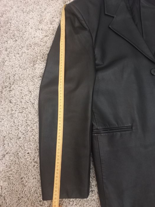 Кожаный мужской пиджак