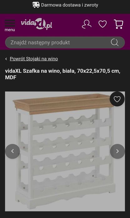 Szafka na wino biel brąz