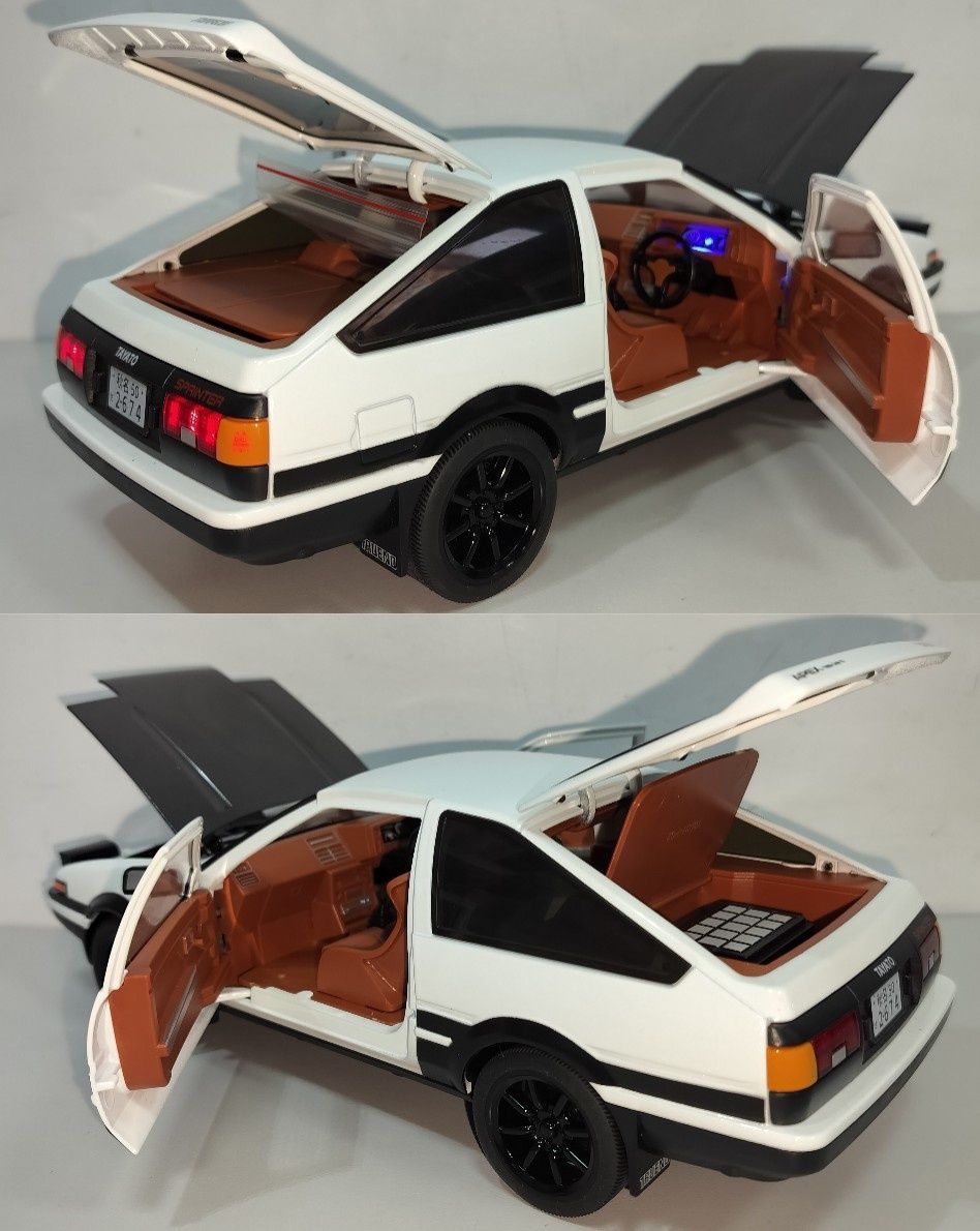TOYOTA TRUENO AE86 Sprinter модель 1:16 Металл звук свет